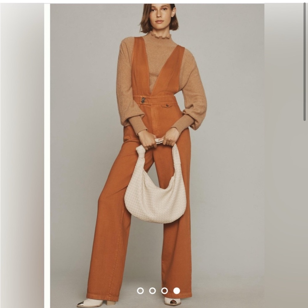 Anthropologie Tan Jumpsuit